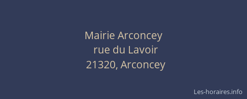 Mairie Arconcey