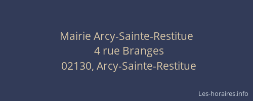 Mairie Arcy-Sainte-Restitue