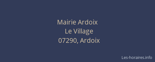 Mairie Ardoix