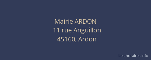 Mairie ARDON