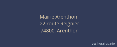 Mairie Arenthon