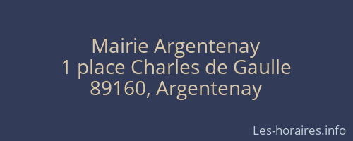 Mairie Argentenay