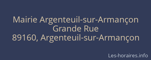 Mairie Argenteuil-sur-Arman&ccedil;on