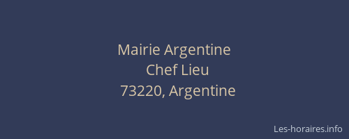 Mairie Argentine