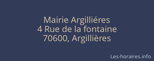 Mairie Argilliéres