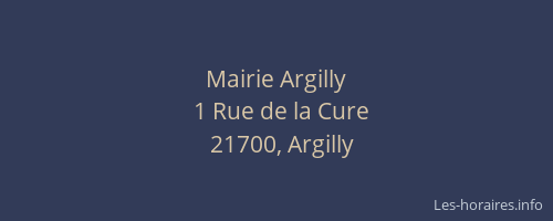 Mairie Argilly