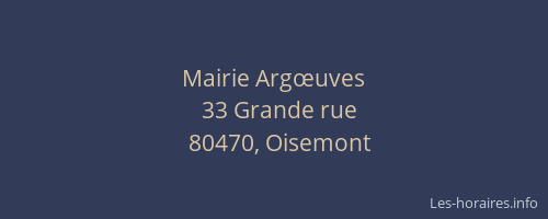 Mairie Argœuves