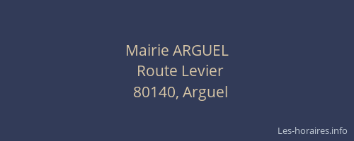 Mairie ARGUEL