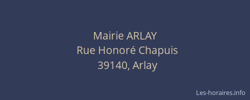 Mairie ARLAY