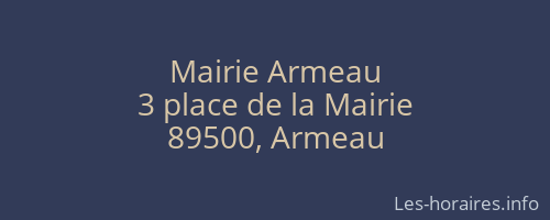 Mairie Armeau