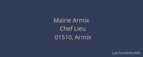 Mairie Armix