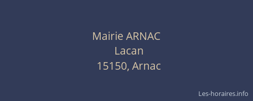 Mairie ARNAC
