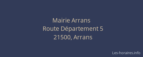 Mairie Arrans