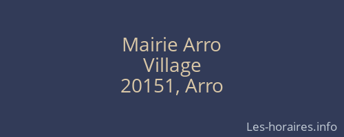 Mairie Arro