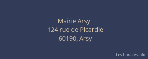 Mairie Arsy
