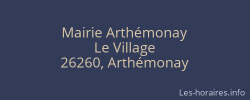 Mairie Arthémonay