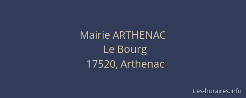Mairie ARTHENAC