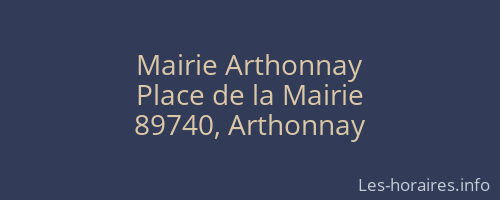 Mairie Arthonnay