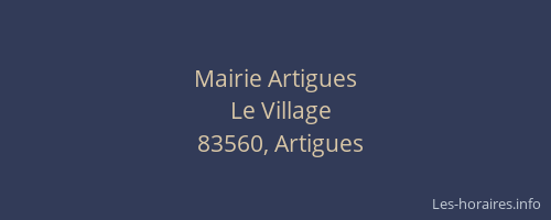 Mairie Artigues