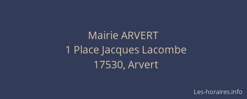Mairie ARVERT