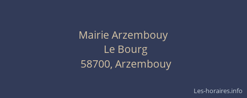Mairie Arzembouy