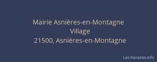 Mairie Asni&egrave;res-en-Montagne