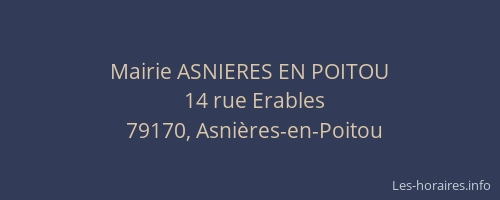 Mairie ASNIERES EN POITOU