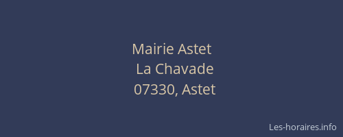 Mairie Astet