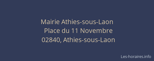 Mairie Athies-sous-Laon