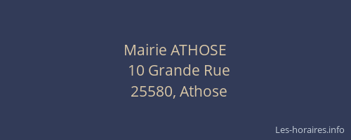 Mairie ATHOSE
