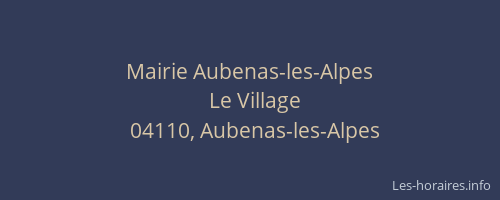 Mairie Aubenas-les-Alpes