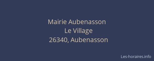 Mairie Aubenasson