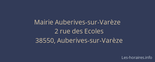 Mairie Auberives-sur-Var&egrave;ze