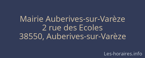Mairie Auberives-sur-Varèze