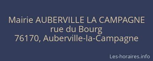 Mairie AUBERVILLE LA CAMPAGNE