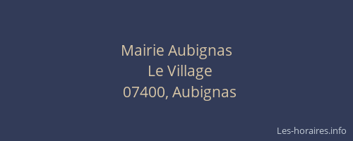 Mairie Aubignas