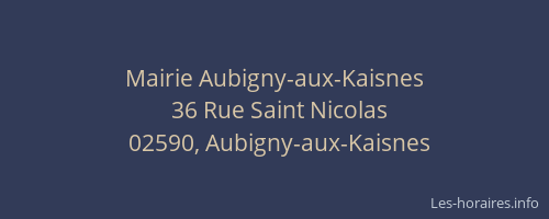 Mairie Aubigny-aux-Kaisnes