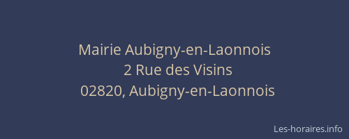 Mairie Aubigny-en-Laonnois