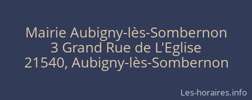 Mairie Aubigny-lès-Sombernon