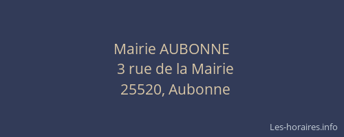 Mairie AUBONNE