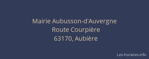 Mairie Aubusson-d'Auvergne