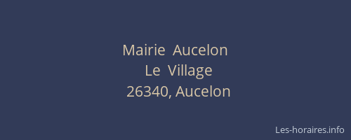 Mairie  Aucelon