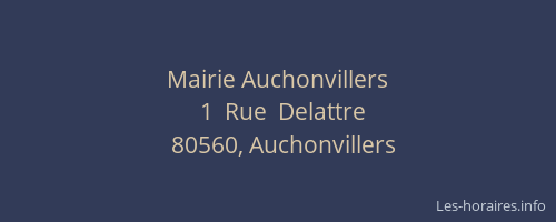 Mairie Auchonvillers