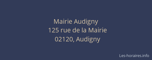 Mairie Audigny