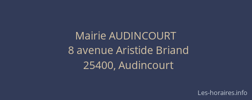 Mairie AUDINCOURT