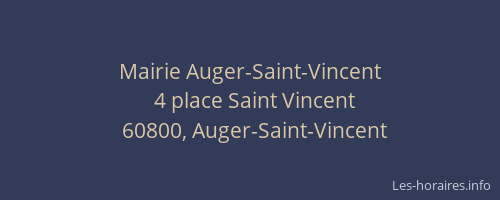 Mairie Auger-Saint-Vincent