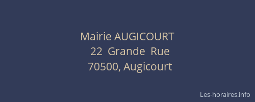 Mairie AUGICOURT