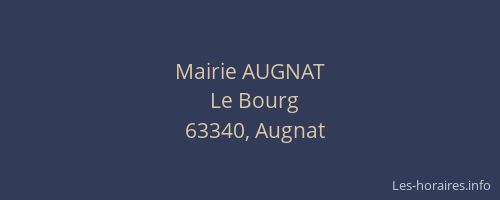 Mairie AUGNAT