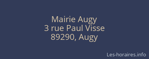 Mairie Augy
