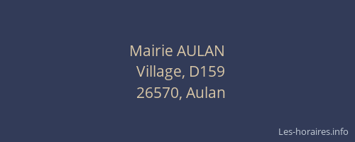 Mairie AULAN
